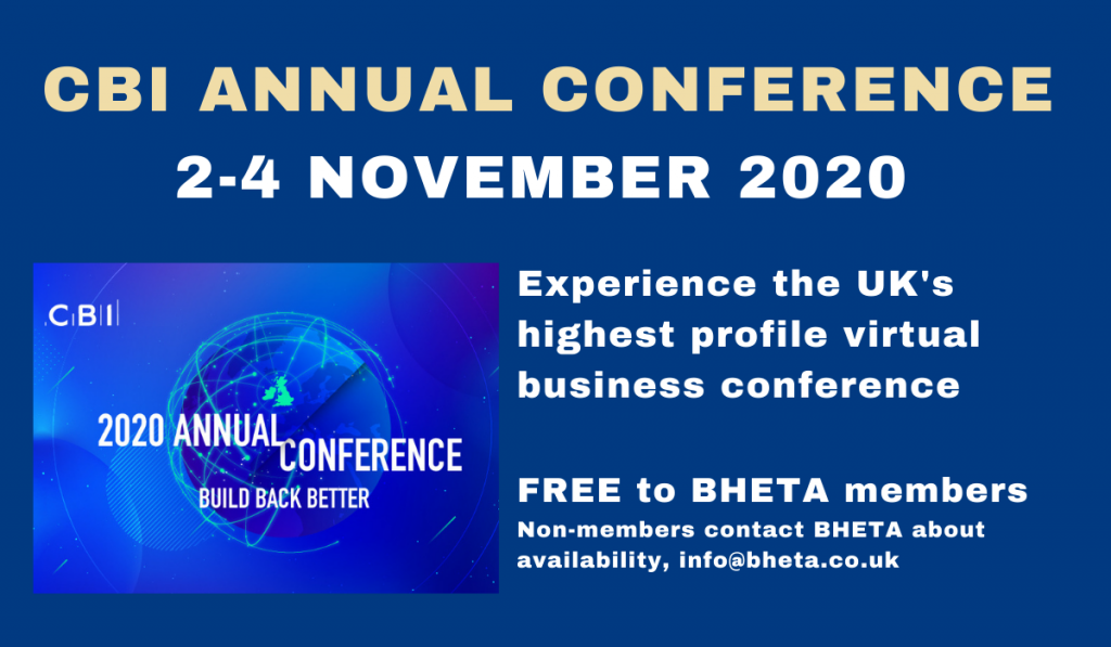 FREE tickets for CBI virtual conference for BHETA members BHETA