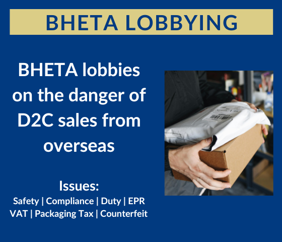 BHETA lobbies on the danger of D2C sales from overseas